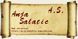 Anja Salatić vizit kartica